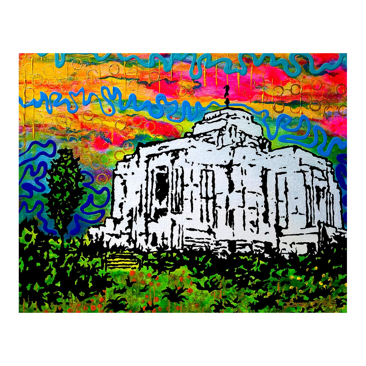 "Meridian Temple" Original Painting image 1