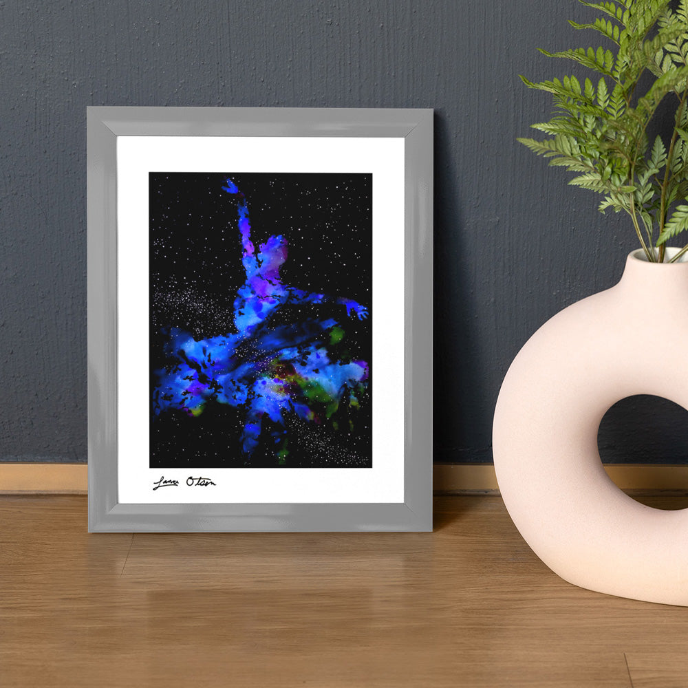 "Blue Galaxy Dancer" Art Print image 0