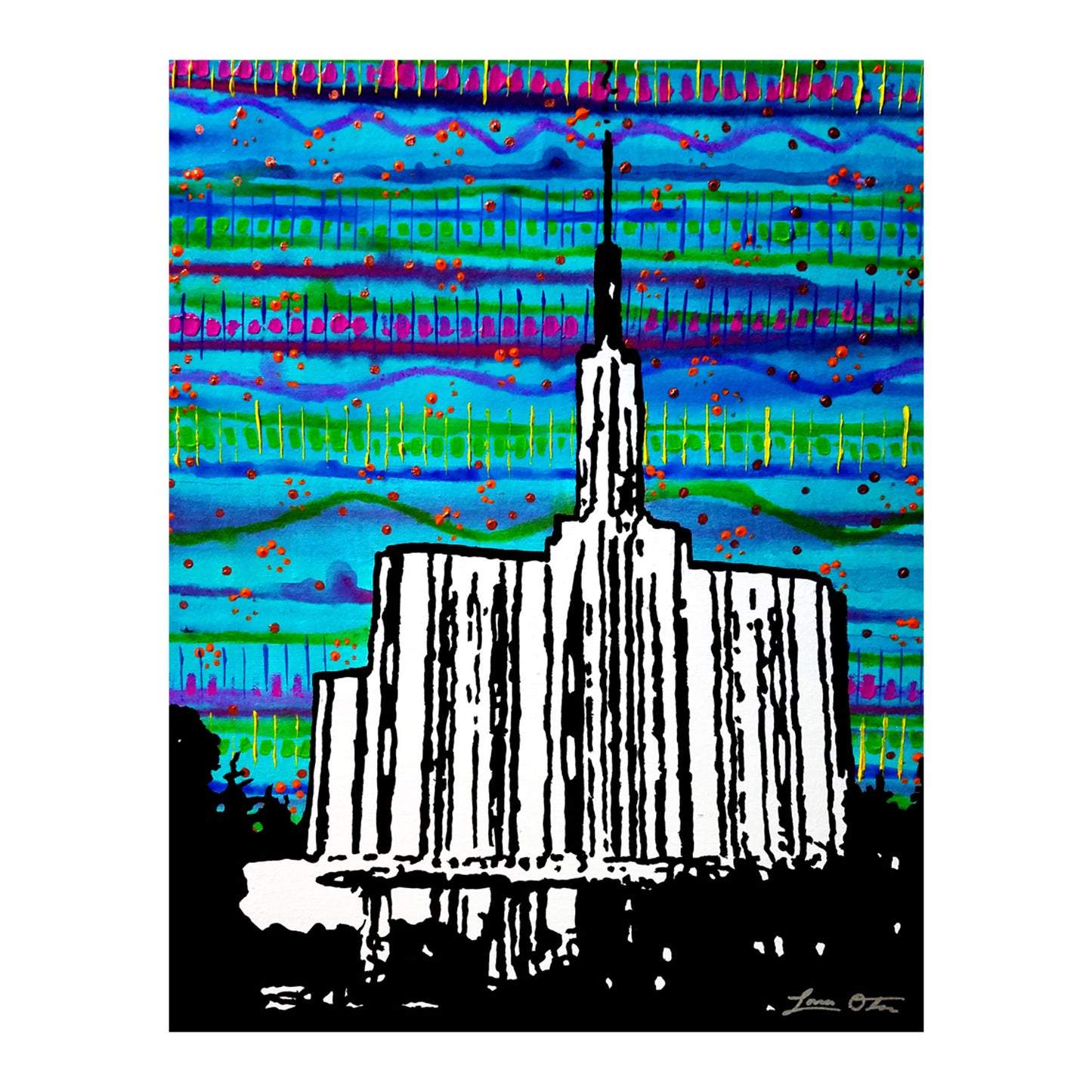 "Seattle Temple" Original Painting image 1