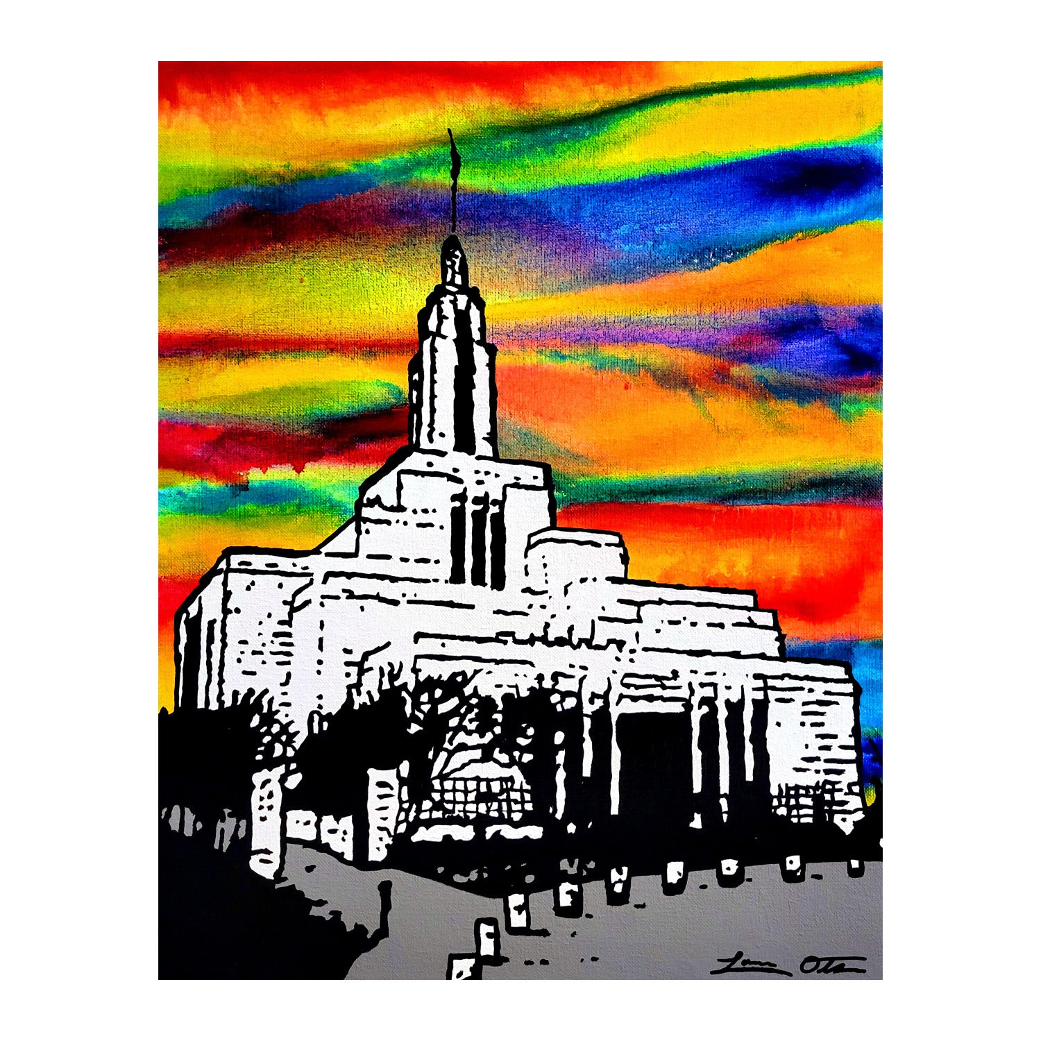 "Draper Temple" Original Painting image 1