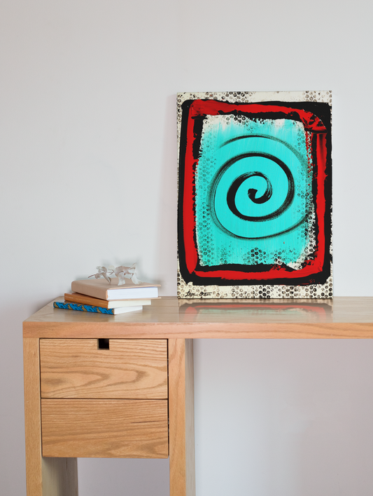 "Framed Spiral 2" Original Painting image 0