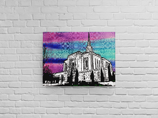 "Ogden Temple" Original Painting image 0