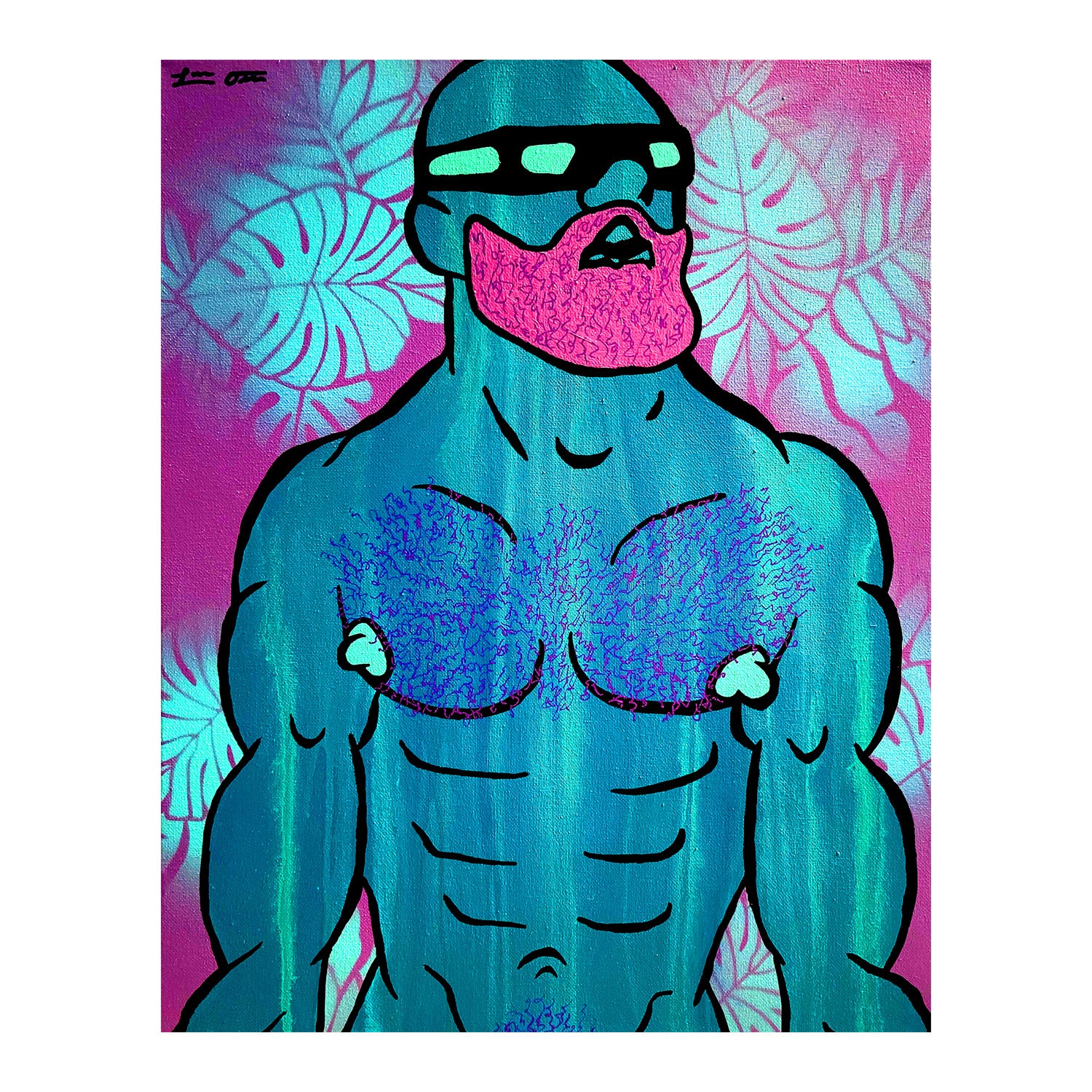 "Tropical Grape Brian" Original Painting image 1