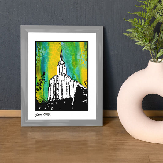 "Oquirrh Mountain Temple" Art Print image 0