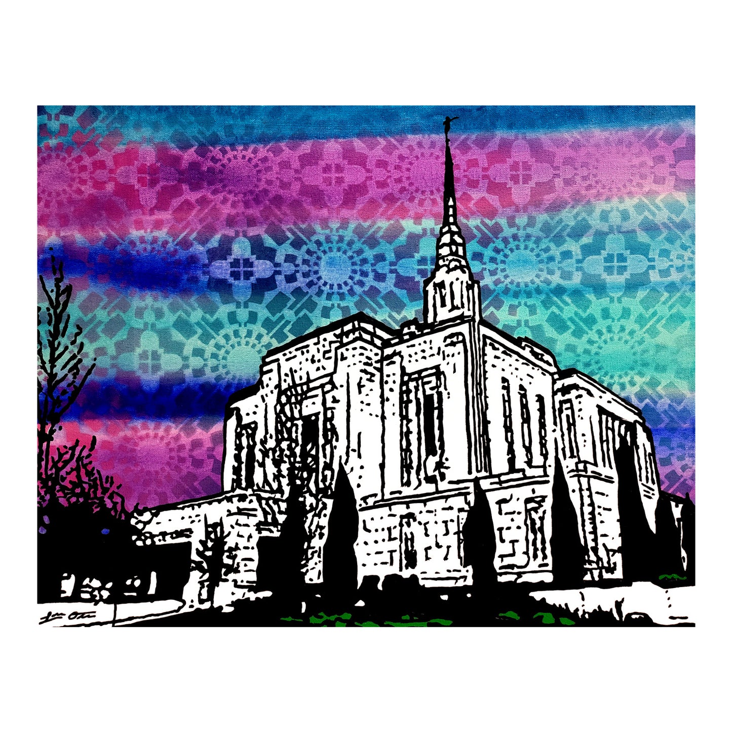 "Ogden Temple" Original Painting image 1