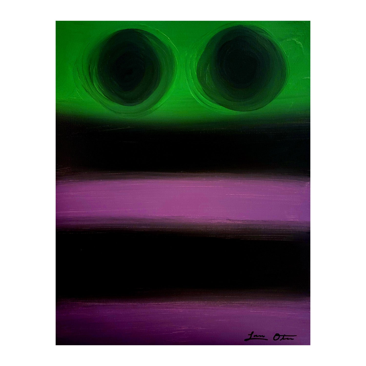 "Green Gym Face" Original Painting image 1