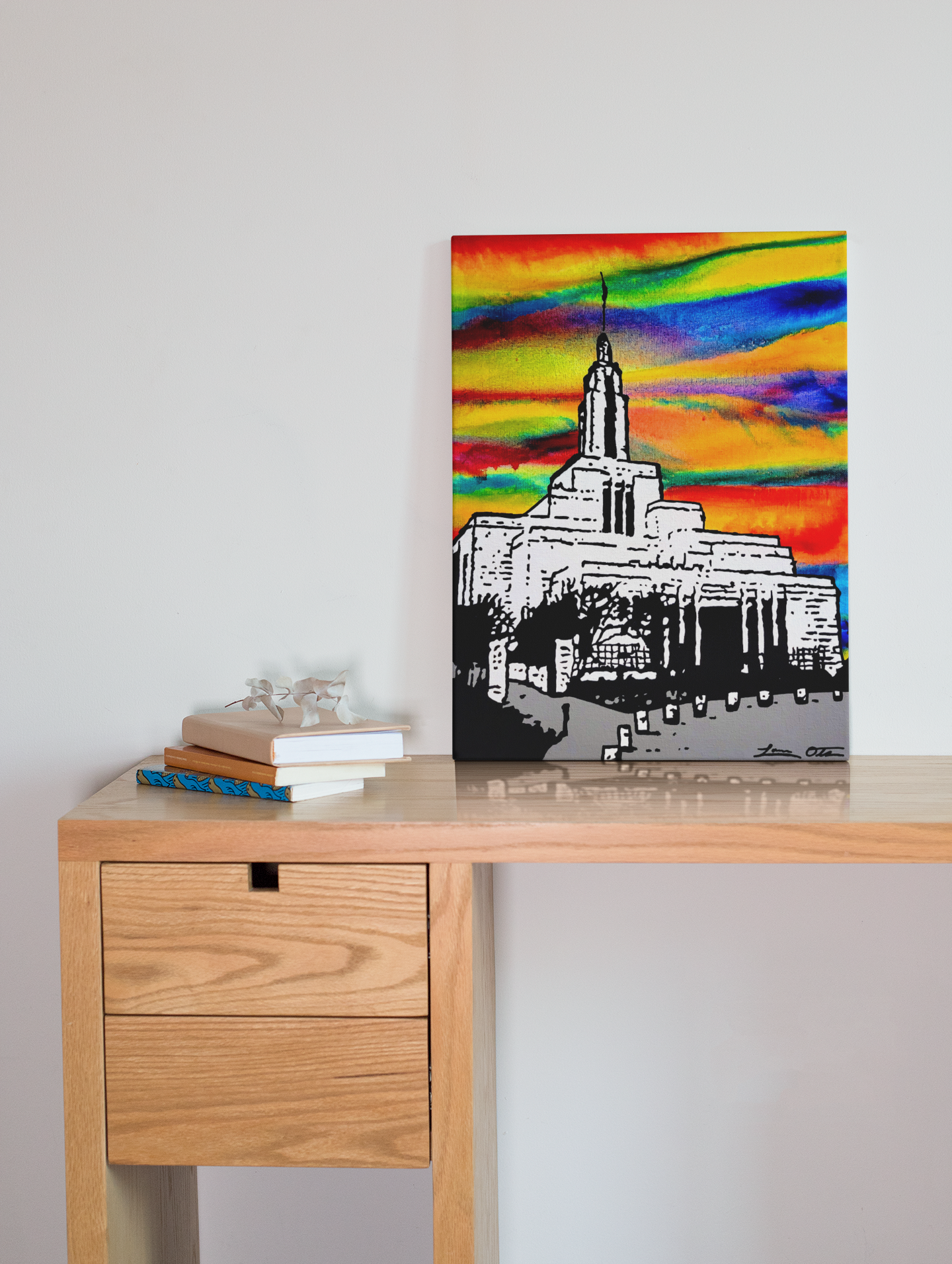 "Draper Temple" Original Painting image 0