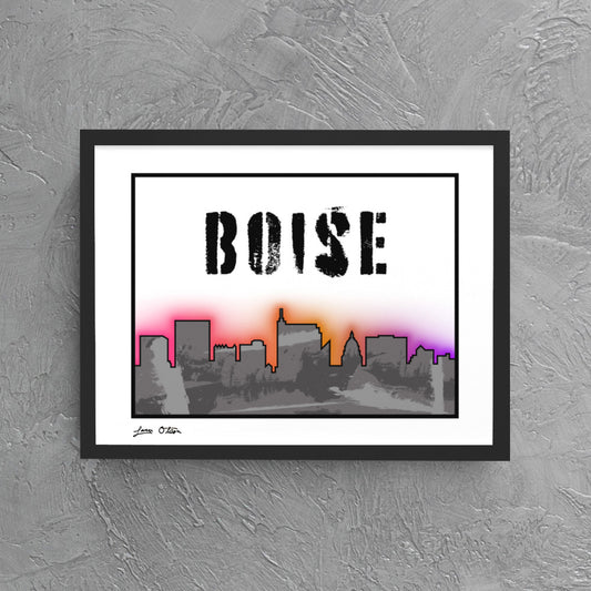 "Boise Skyline" Art Print image 0