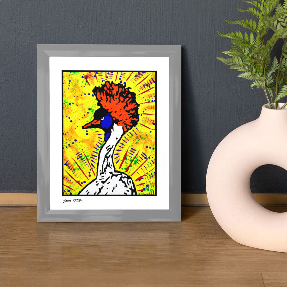 "African Crowned Crane" Art Print image 0