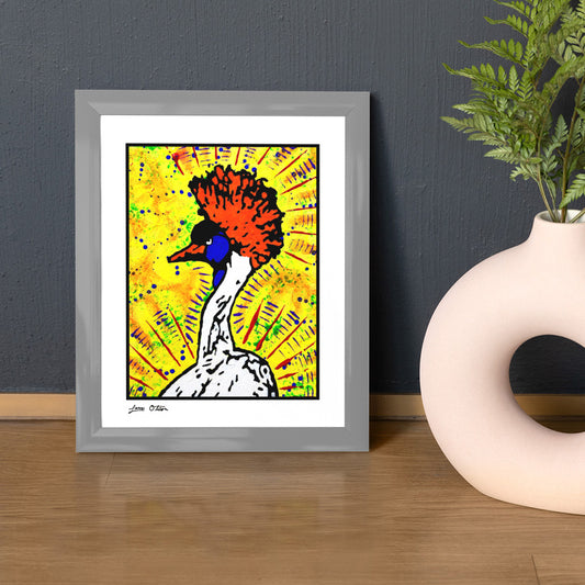 "African Crowned Crane" Art Print image 0