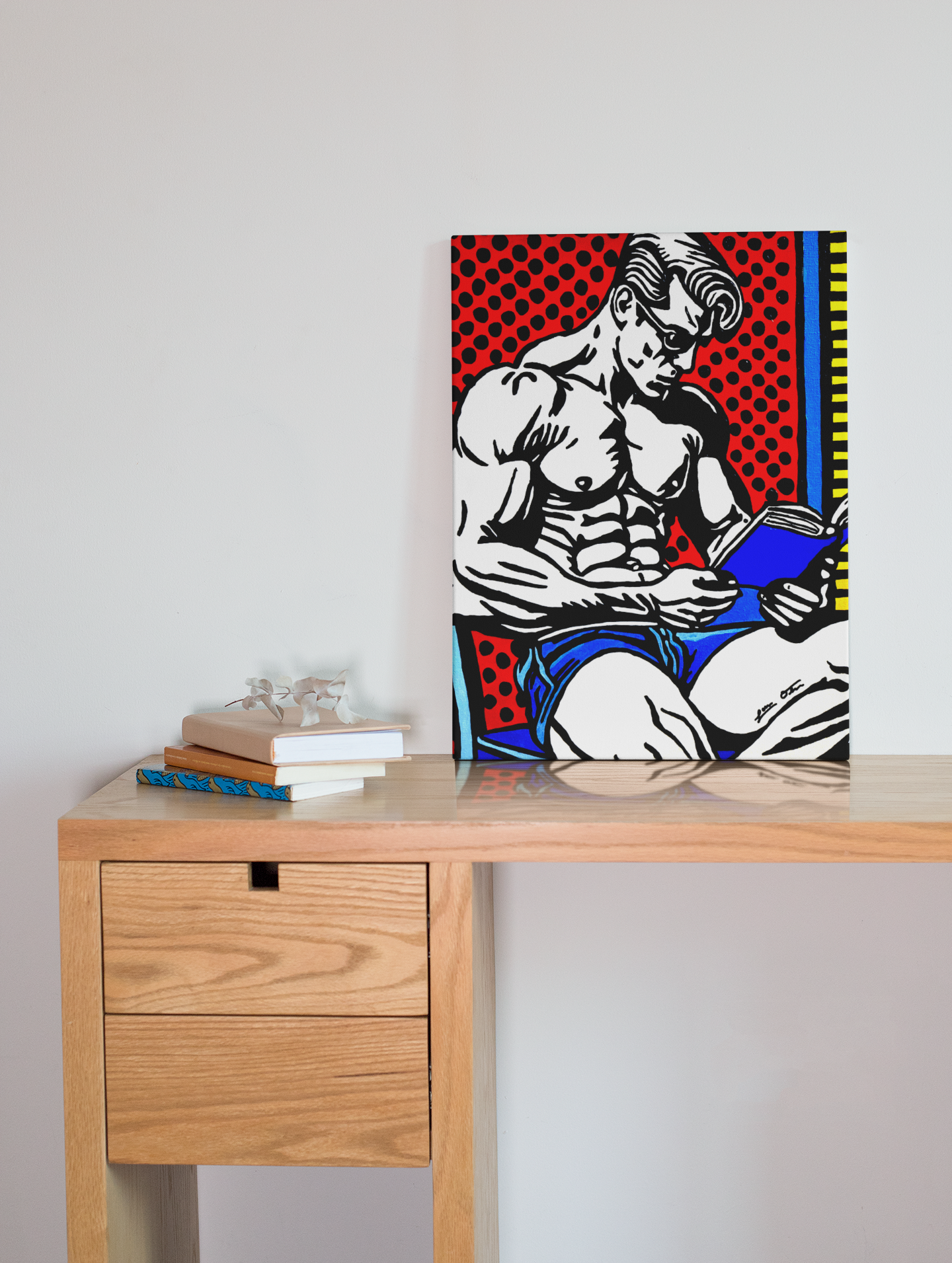 "The Reading Man" Original Painting image 0