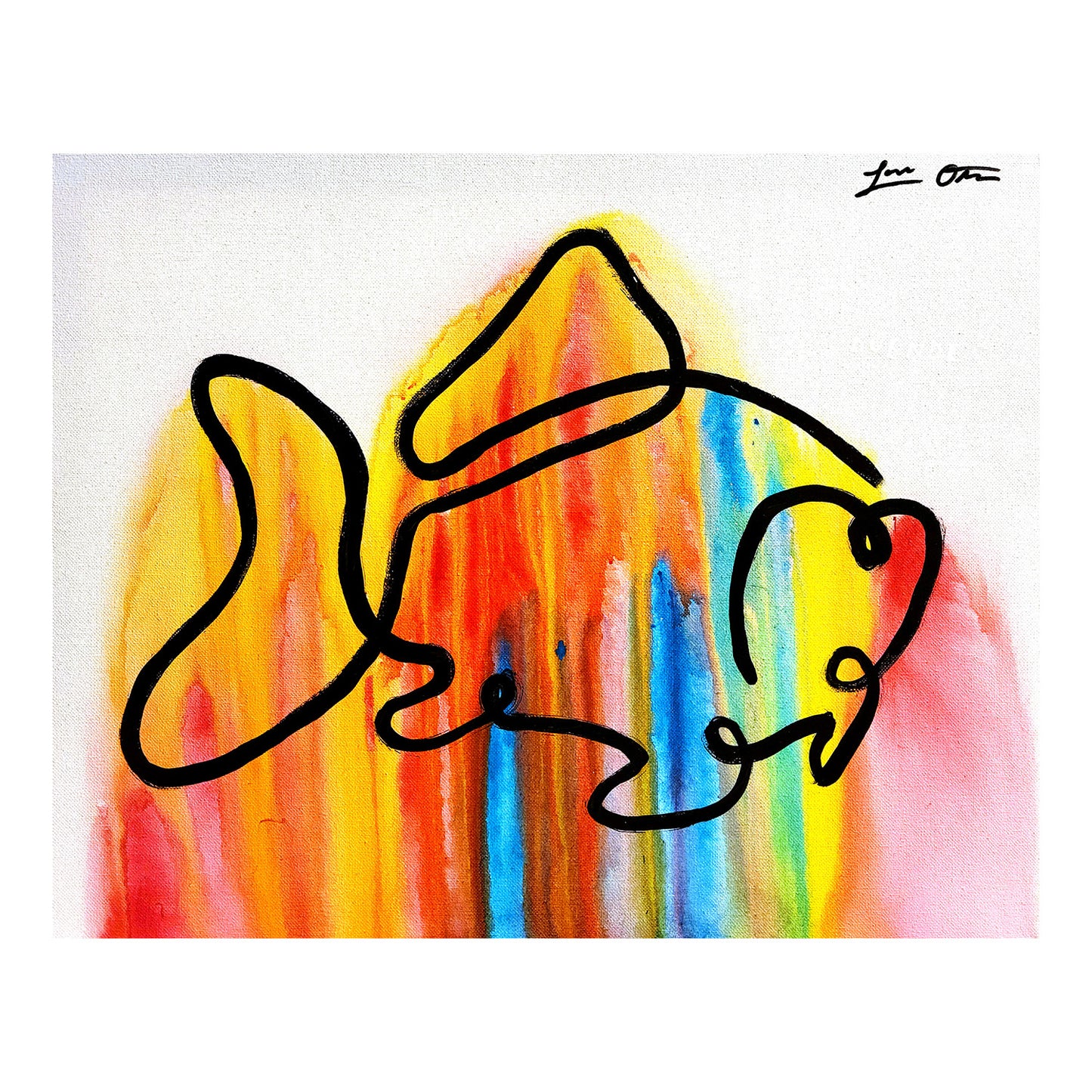 "Rainbow Trout" Original Painting image 1