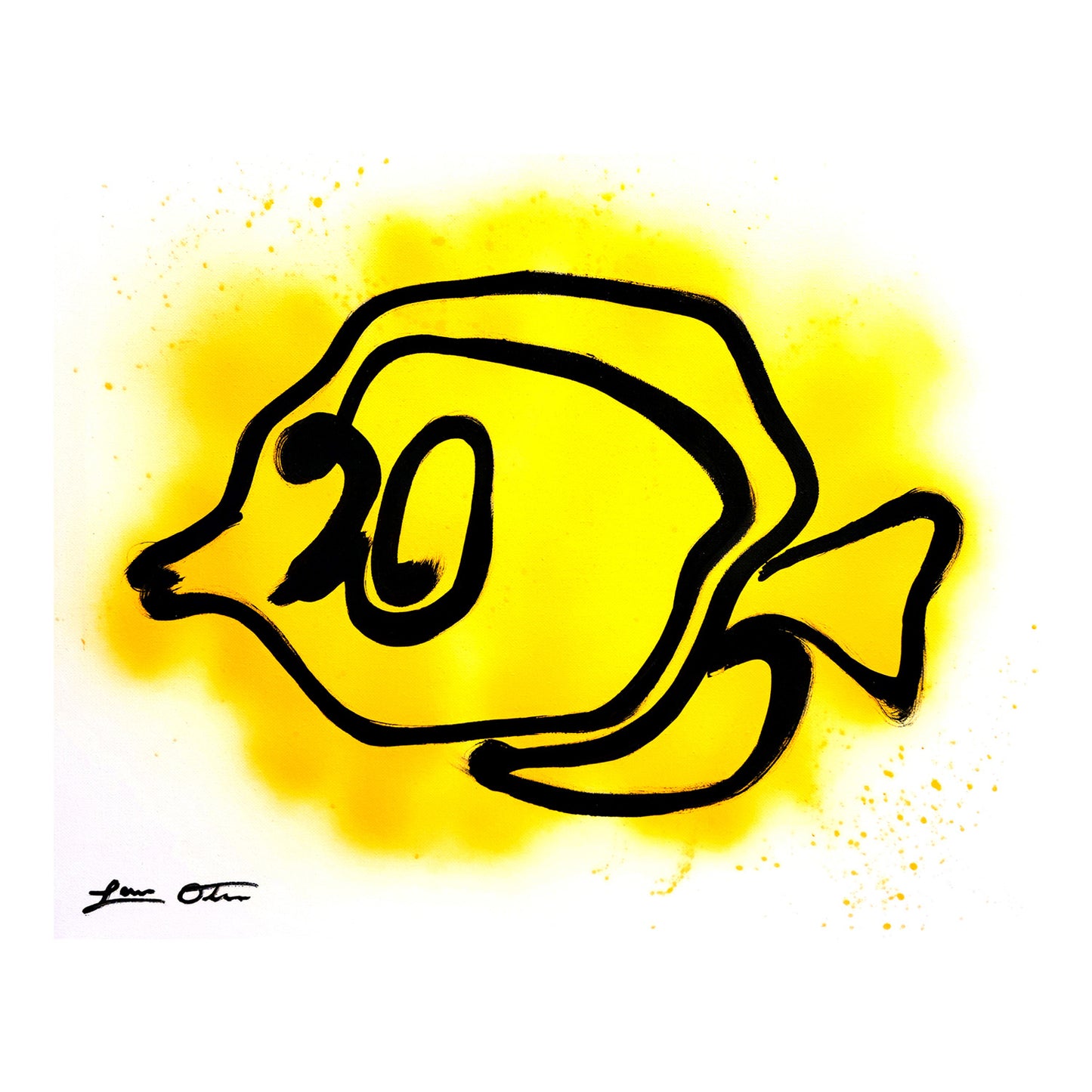 "Yellow Tang" Original Painting image 1