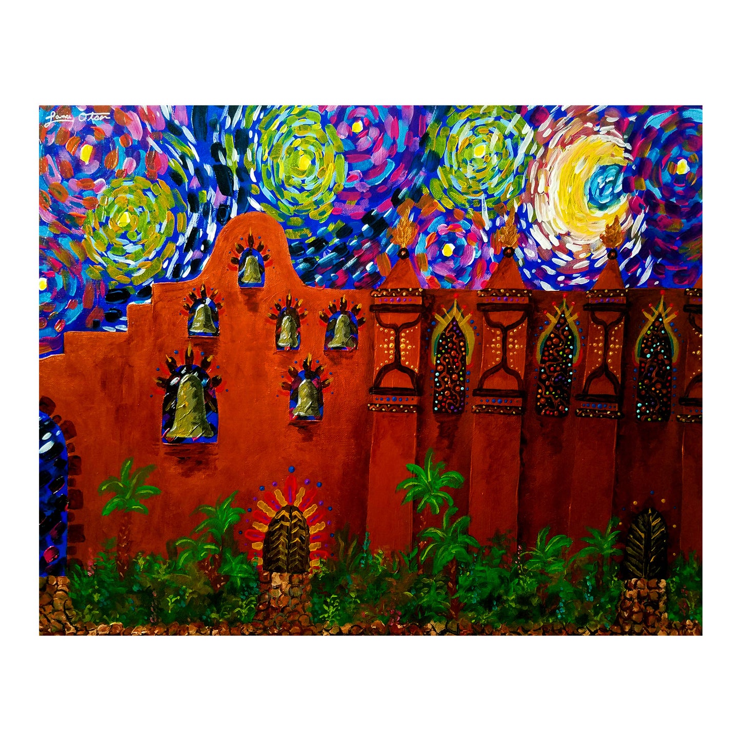 "San Gabriel Mission" Original Painting image 1