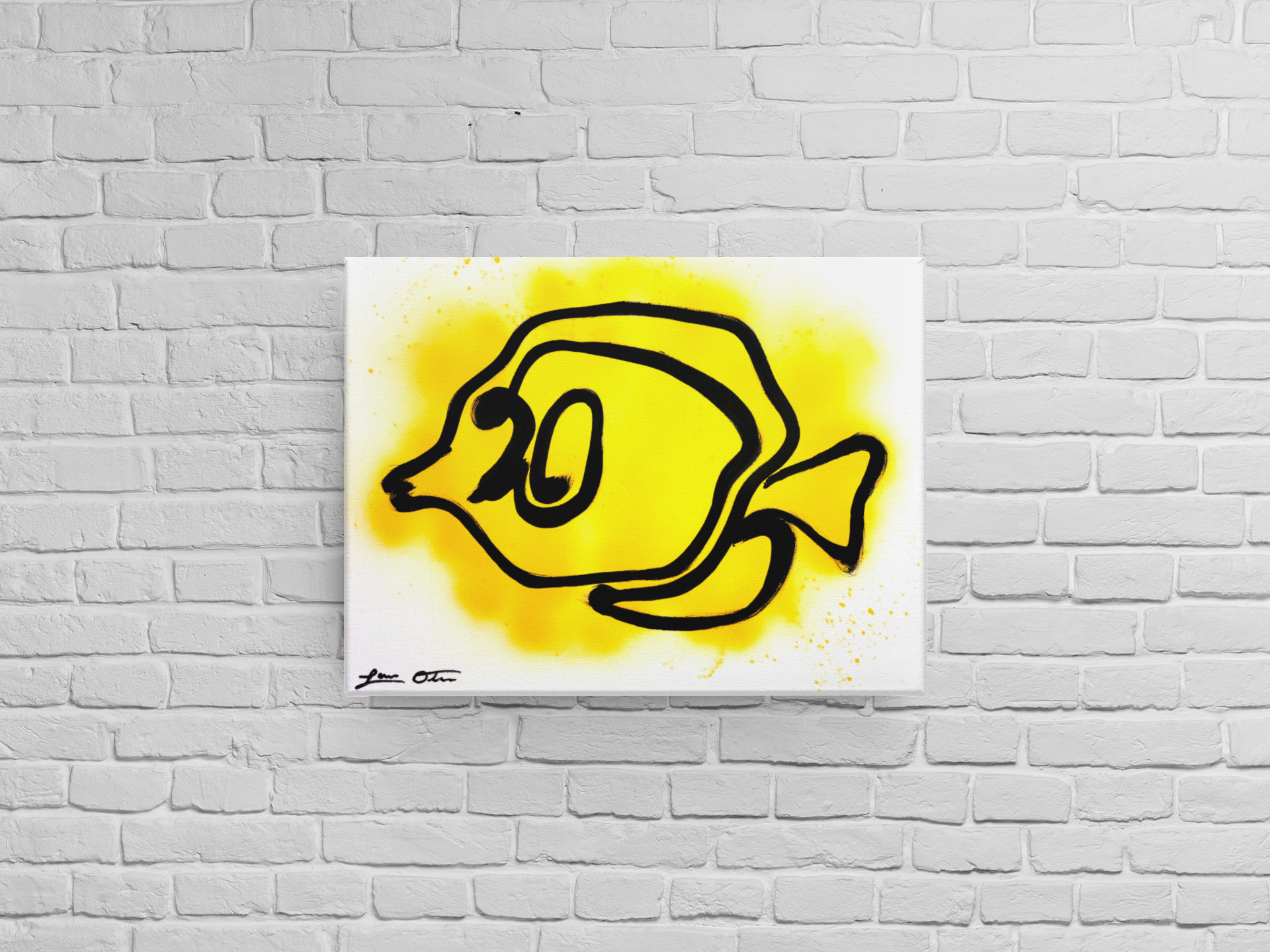 "Yellow Tang" Original Painting image 0