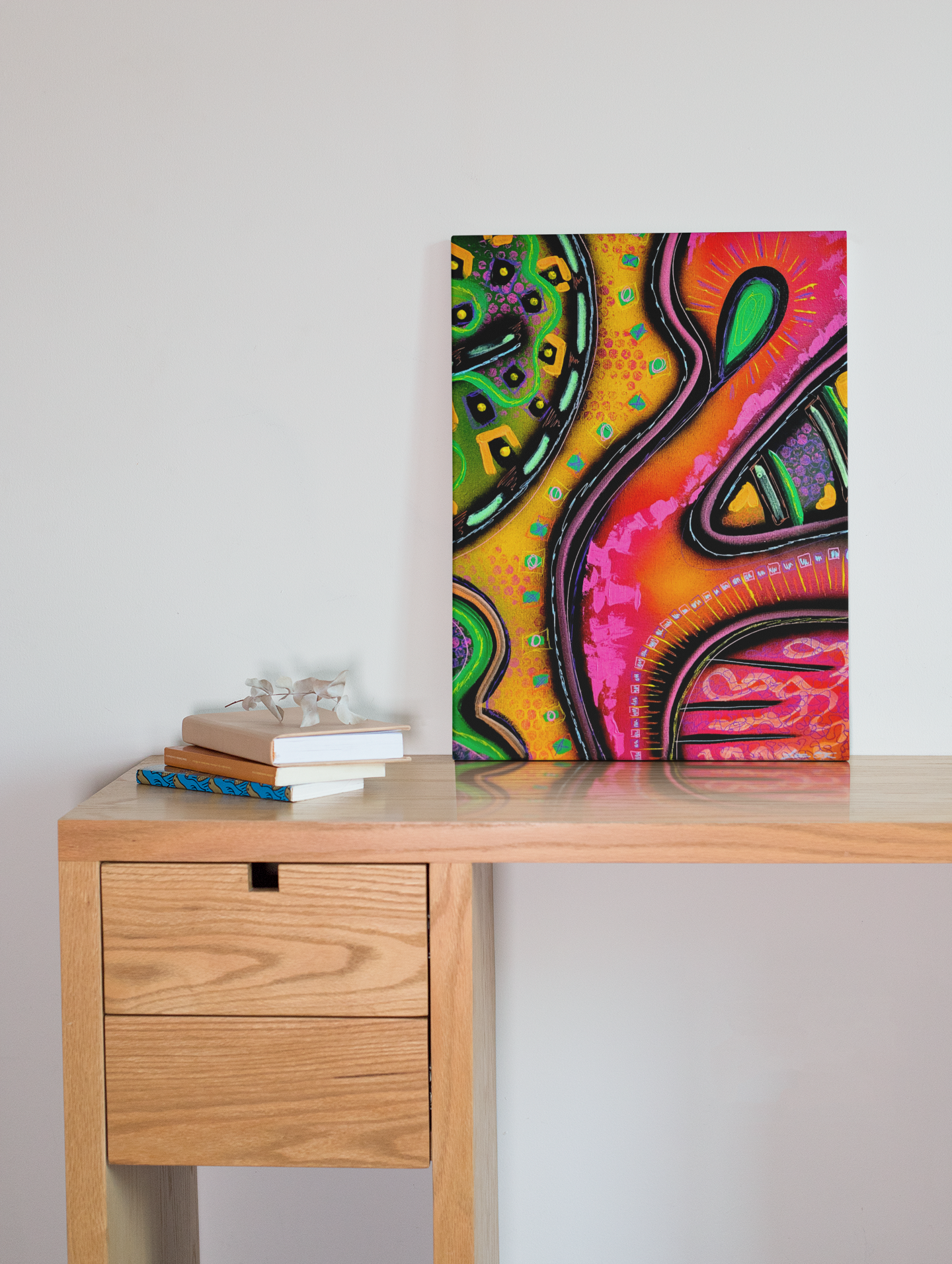 "Abstract Flamingo" Original Painting image 0