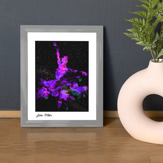 "Purple Galaxy Dancer" Art Print image 0