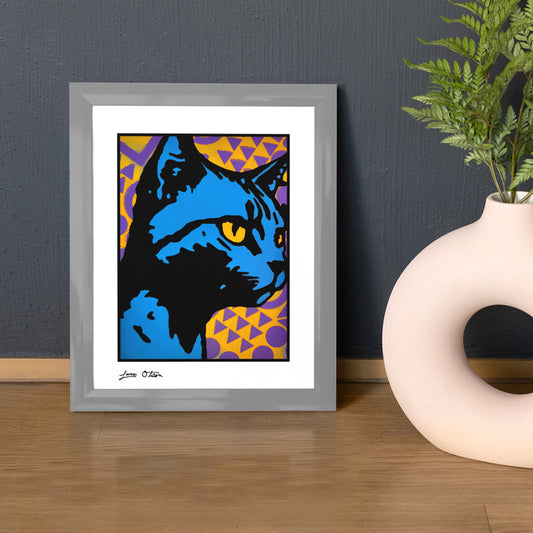 "Blue Cat" Art Print image 0