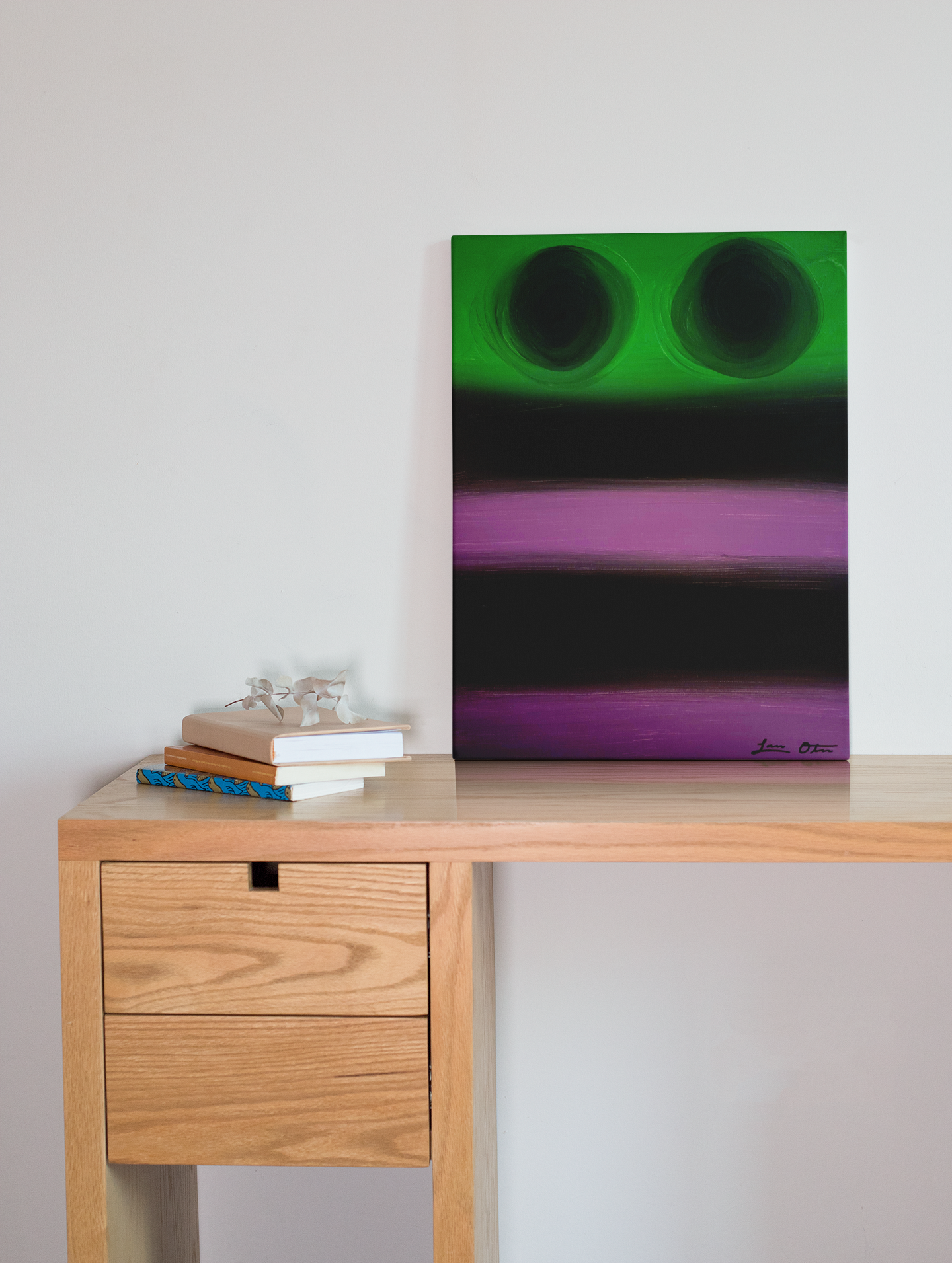 "Green Gym Face" Original Painting image 0