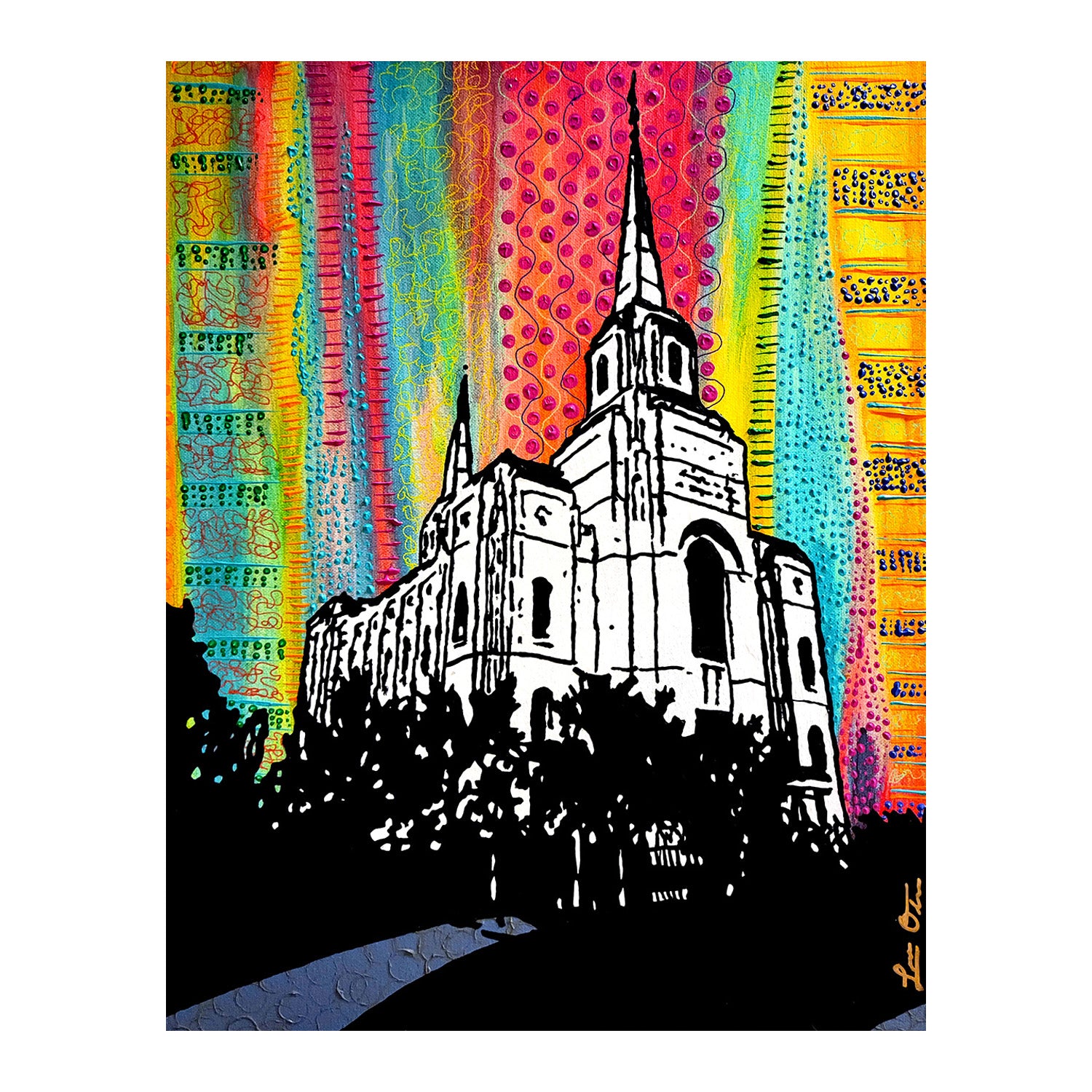 "Brigham City Temple" Original Painting image 1